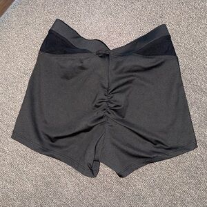 V WAIST front and back crossover Athletic Shorts with Mesh Detail scrunch BUNDLE